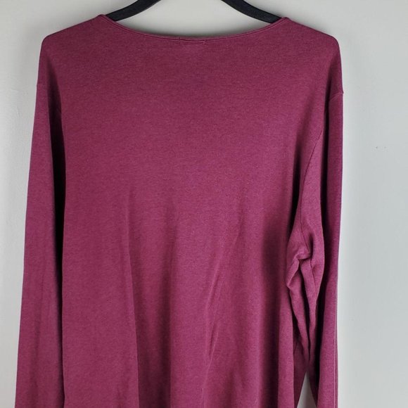 Old Navy V-Neck XXL Purple Blouse Long Sleeve Top - Picture 5 of 8